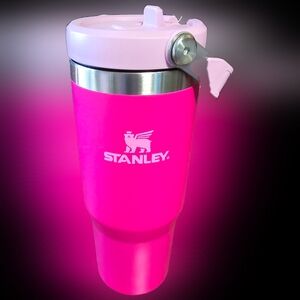 30oz Stanley Ice Flow Flip Straw Tumbler Pink